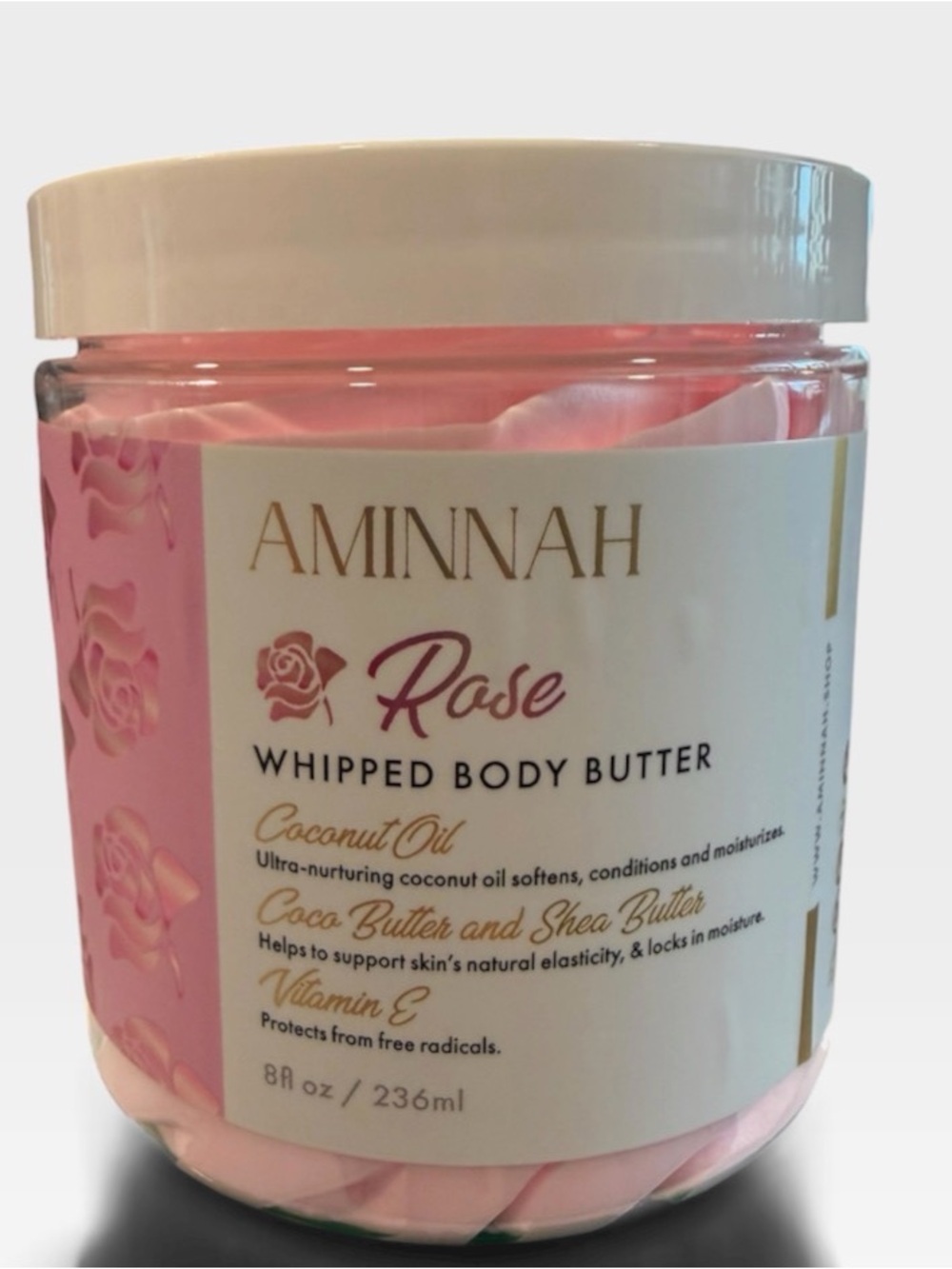 AMINNAH Rose Whipped Body Butter — Pink